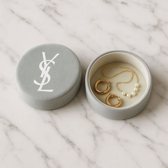 Yves Saint Laurent Inspired Velvet Storage Box - Picture 1 of 5